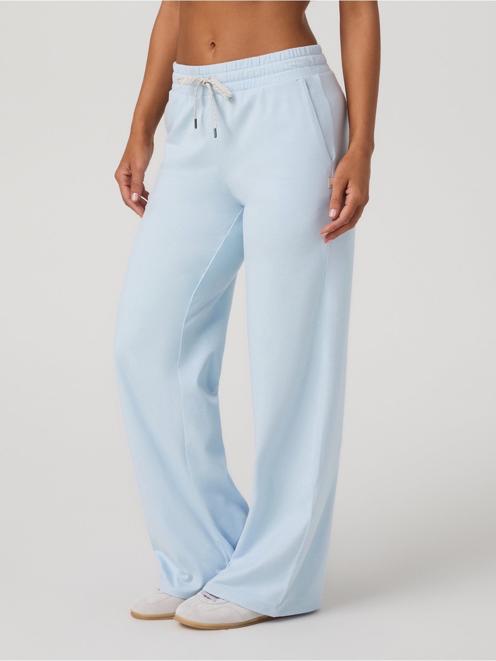 Vuori Halo Essential Wideleg Pant Soft Sky Heather Size XL